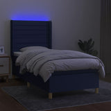 Lattenrostmatratze und LED-blauer 80x200cm-Stoff