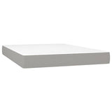 Sommier à lattes de lit matelas LED Gris clair 140x190 cm Tissu