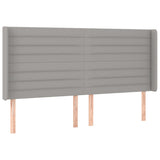 Sommier à lattes de lit matelas LED Gris clair 160x200 cm Tissu