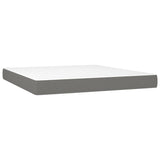 Sommier à lattes de lit matelas LED Gris foncé 160x200 cm Tissu