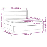 Sommier à lattes de lit matelas et LED Marron foncé 160x200 cm