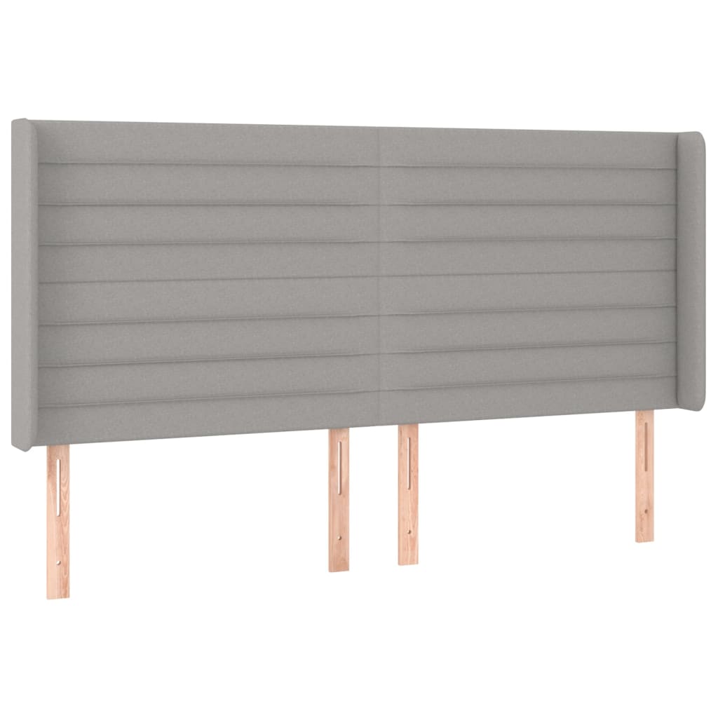 Sommier à lattes de lit matelas LED Gris clair 200x200 cm Tissu