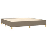 Slatted bed base with mattress and LED Taupe 200x200 cm Fabric