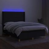 Lattenrostmatratze und LED-Stoff in Schwarz 140 x 190 cm