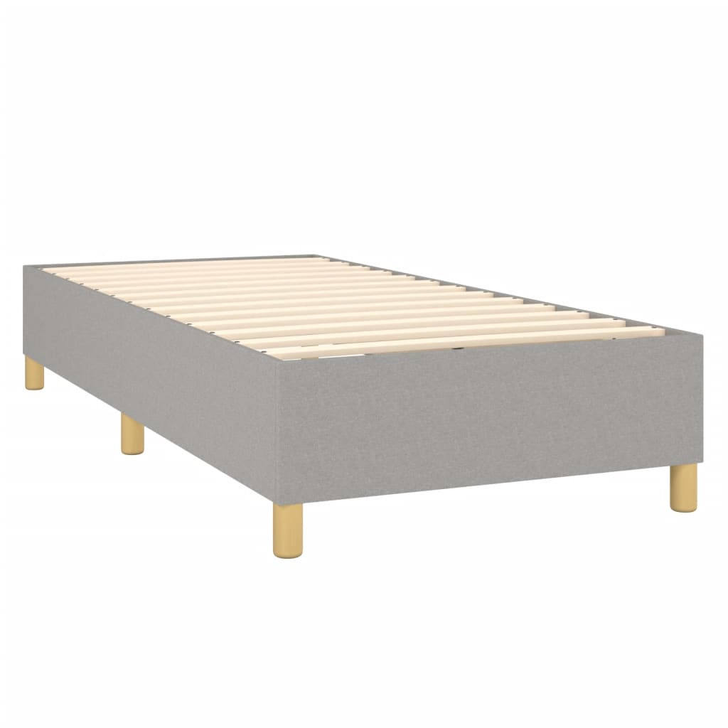 Sommier à lattes de lit matelas LED Gris clair 90x200cm Tissu