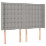 Sommier à lattes de lit matelas LED Gris clair 140x190 cm Tissu