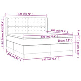 Lattenrostmatratze und Stoff LED Taupe 180x200 cm