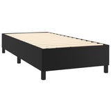 Sommier à lattes de lit matelas et LED Noir 80x200cm Similicuir