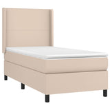 Cappuccino LED-Matratzenbett mit Lattenrost 100x200 cm