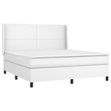 Sommier à lattes de lit matelas LED Blanc 160x200 cm Similicuir