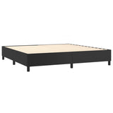 Sommier à lattes de lit matelas LED Noir 200x200cm Similicuir