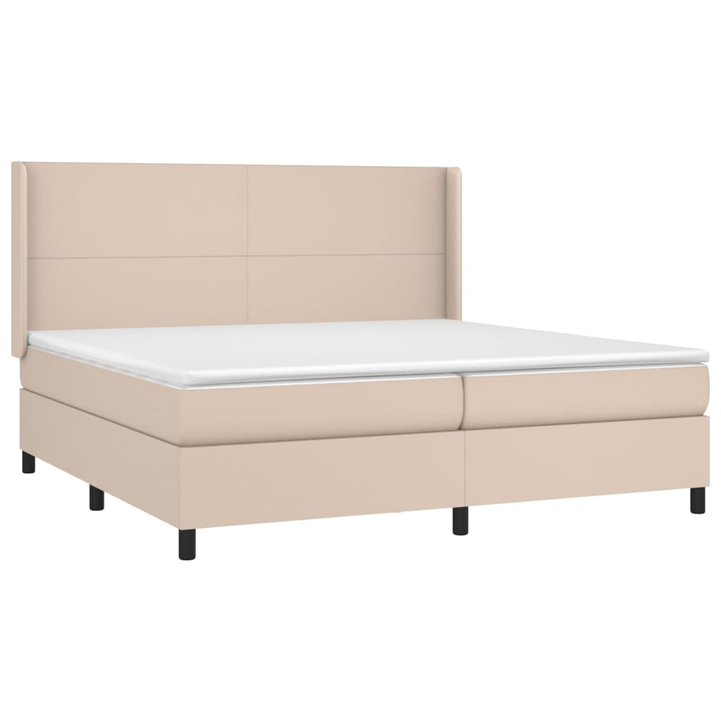 Sommier à lattes de lit matelas LED Cappuccino 200x200 cm