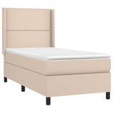 Cappuccino LED-Matratzenbett mit Lattenrost 80x200cm