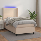 Cappuccino LED-Matratzenbett mit Lattenrost 80x200cm