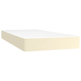 Sommier à lattes de lit matelas LED Crème 100x200 cm Similicuir