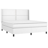 Sommier à lattes de lit matelas LED Blanc 160x200 cm Similicuir