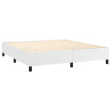 Sommier à lattes de lit matelas LED Blanc 160x200 cm Similicuir