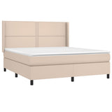 Cappuccino LED-Matratzenbett mit Lattenrost 160x200 cm