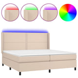 Sommier à lattes de lit matelas LED Cappuccino 200x200 cm