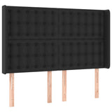 Sommier à lattes de lit matelas LED Noir 140x190cm Similicuir