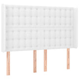 Sommier à lattes de lit matelas LED Blanc 140x190 cm Similicuir