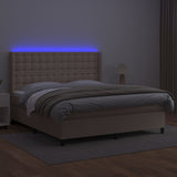 Sommier à lattes de lit matelas LED Cappuccino 180x200 cm