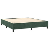 Sommier à lattes de lit matelas et LED Vert foncé 160x200 cm