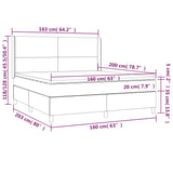 Lattenrostmatratze und LED Dunkelblau 160x200 cm