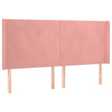 Slatted bed base with mattress and LED Pink 160x200 cm Velvet