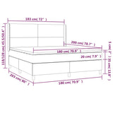 Lattenrostmatratze und LED Dunkelblau 180x200 cm