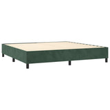 Sommier à lattes de lit matelas et LED Vert foncé 200x200 cm