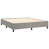 Sommier à lattes de lit matelas et LED Gris clair 160x200 cm