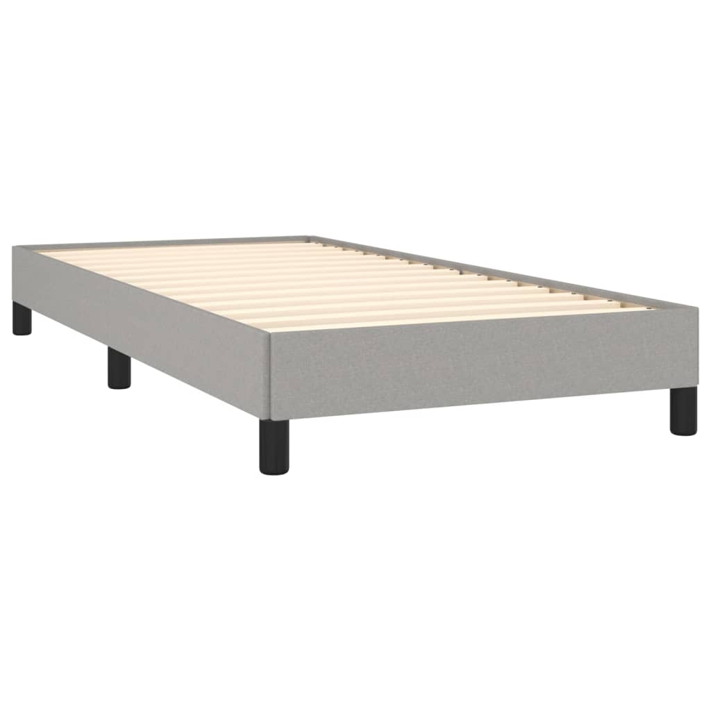 Sommier à lattes de lit avec matelas et LED Gris clair 80x200cm