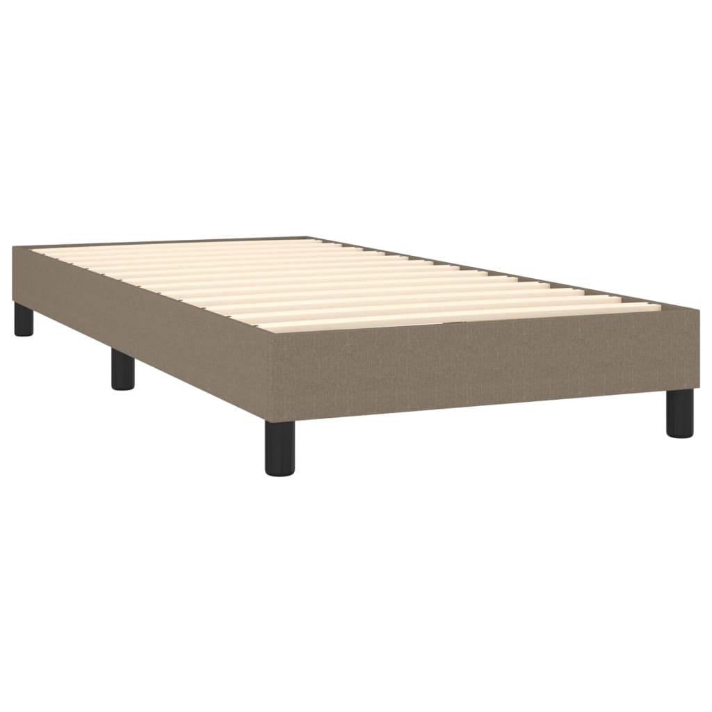 Sommier à lattes de lit avec matelas LED Taupe 80x200cm Tissu