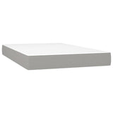 Sommier à lattes de lit matelas LED Gris clair 120x200 cm Tissu