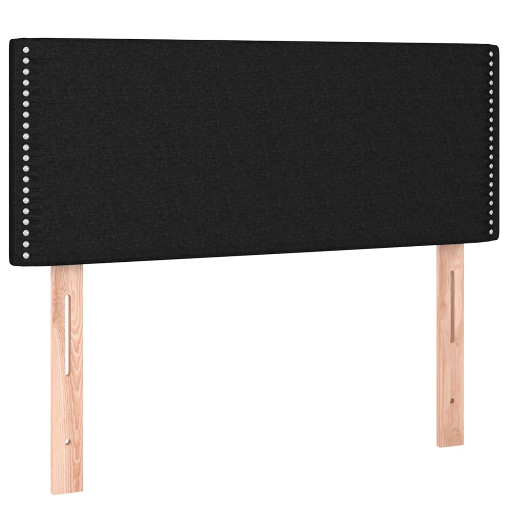 Sommier à lattes de lit avec matelas et LED Noir 80x200cm Tissu