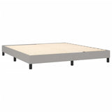 Sommier à lattes de lit matelas LED Gris clair 160x200 cm Tissu