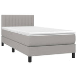 Sommier à lattes de lit avec matelas et LED Gris clair 80x200cm