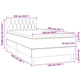 Sommier à lattes de lit matelas et LED Marron foncé 100x200 cm