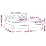 Sommier à lattes de lit matelas et LED Marron foncé 180x200 cm