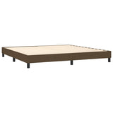 Sommier à lattes de lit matelas et LED Marron foncé 200x200 cm