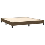 Sommier à lattes de lit matelas et LED Marron foncé 160x200 cm