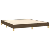 Sommier à lattes de lit matelas et LED Marron foncé 160x200 cm