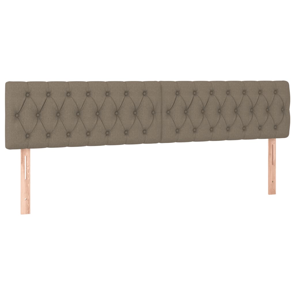 Sommier à lattes de lit et matelas et LED Taupe 200x200cm Tissu