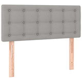 Sommier à lattes de lit matelas LED Gris clair 120x200 cm Tissu