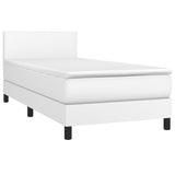 Sommier à lattes de lit avec matelas et LED Blanc 90x200cm