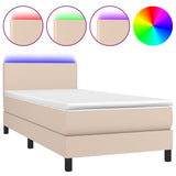 Sommier à lattes de lit matelas LED Cappuccino 100x200 cm