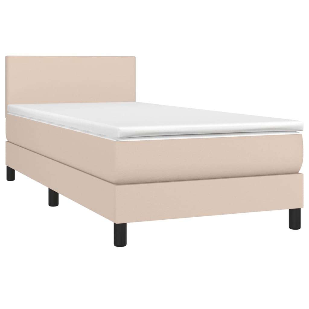 Sommier à lattes de lit matelas LED Cappuccino 100x200 cm