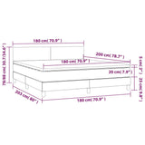 Sommier à lattes de lit avec matelas LED Cappuccino 180x200 cm