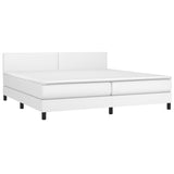 Sommier à lattes de lit avec matelas et LED Blanc 200x200 cm